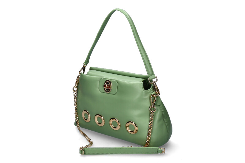 La Carrie Schultertasche THE EYE SQUARE MEDIUM LEATHER SAGE
