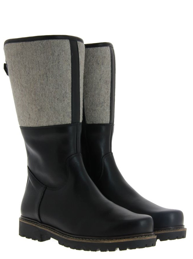 Dirndl + Bua Stiefel gefüttert PANIOLO FILZ SCHWARZ GRAU (44) Dirndl + Bua Stiefel gefüttert PANIOLO FILZ SCHWARZ GRAU (44)