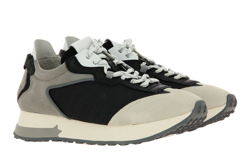 ASH Sneaker TIGER CALF SUEDE SALT BLACK WHITE (36)