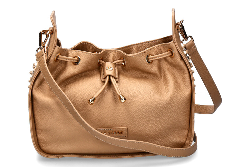 La Carrie Beuteltasche TUMBLED LEATHER BEIGE