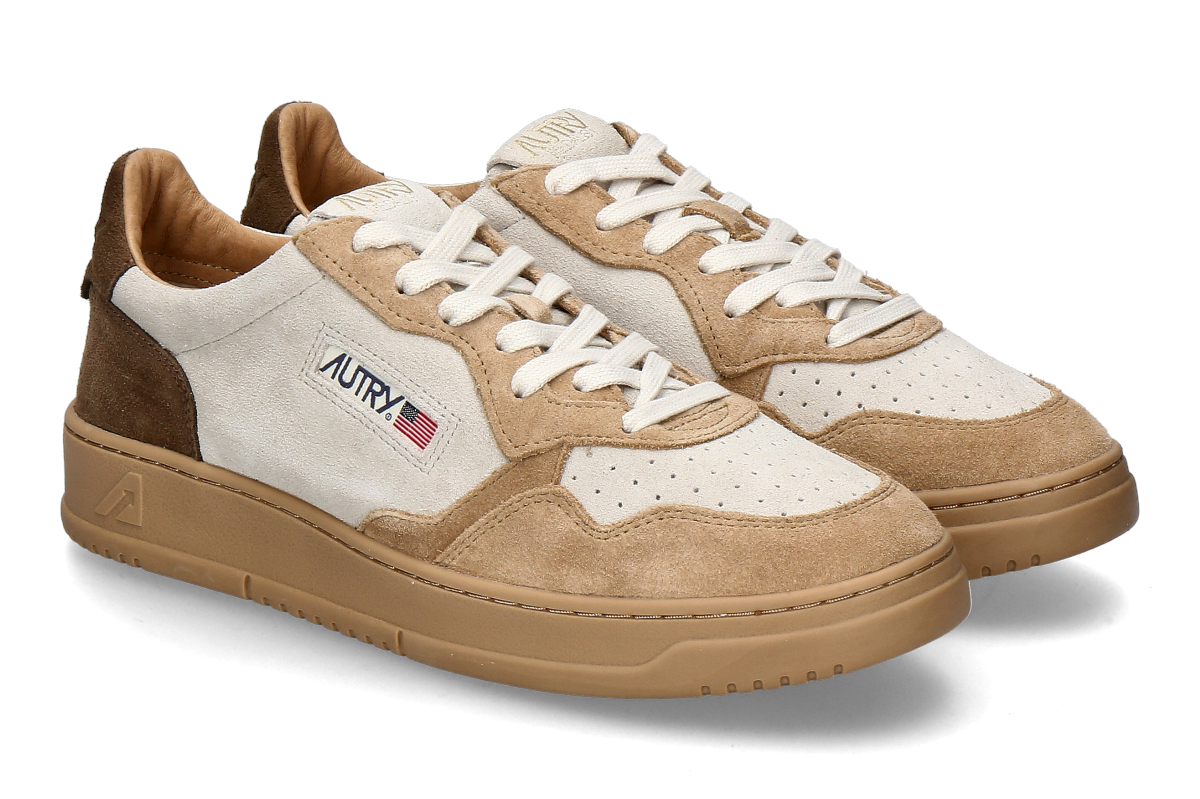 Autry Herren- Sneaker MEDALIST LOW TRICOLOR TS31- tundra/ egg/ peanut