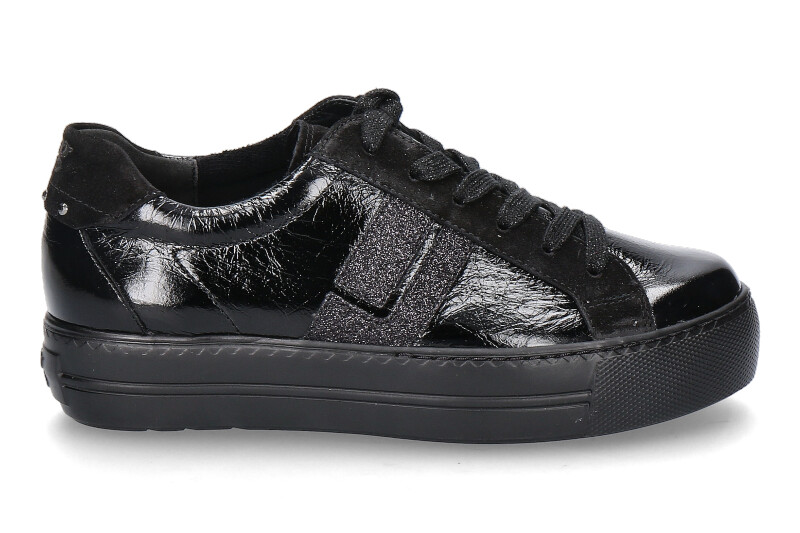 Paul Green Sneaker GLOSSY CALF GLITTER- black/schwarz