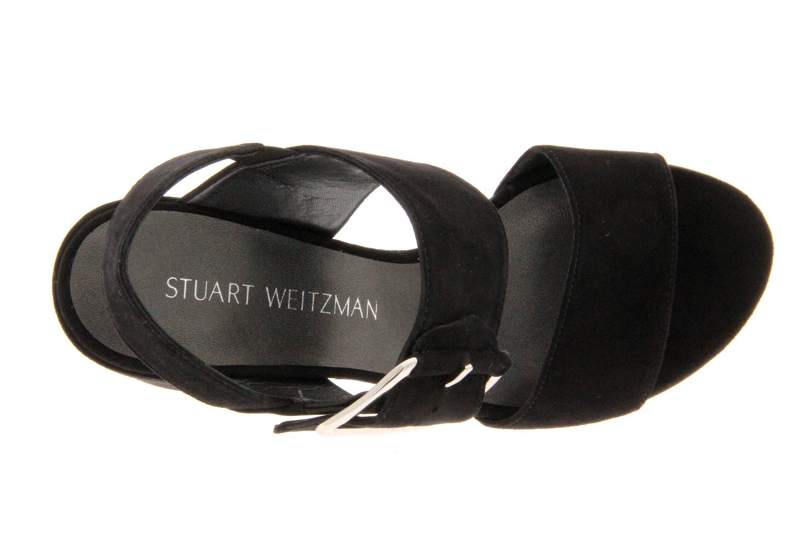Stuart Weitzman Sandale CITYSANDAL BLACK SUEDE (40)