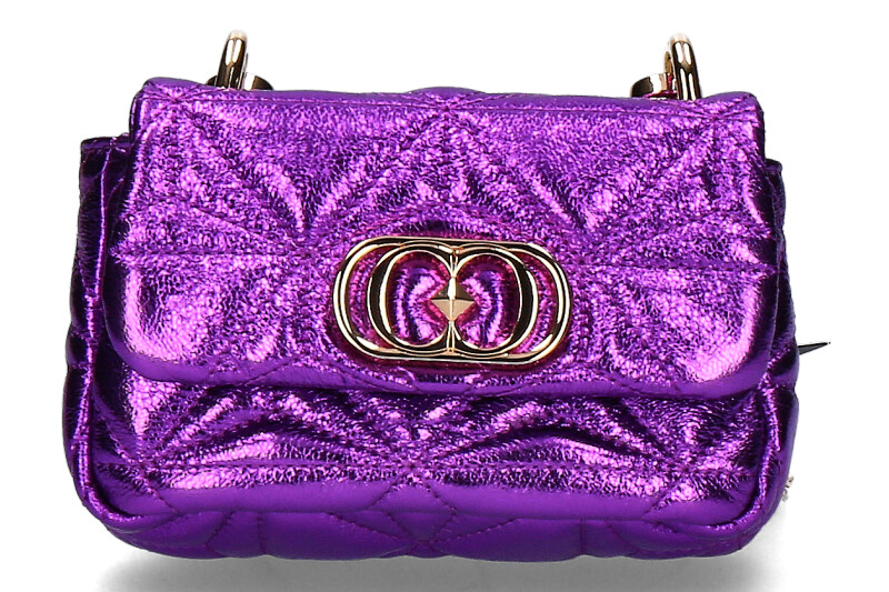 La Carrie Umhängetasche SHINY MINI LAMINATED LEATHER VIOLET