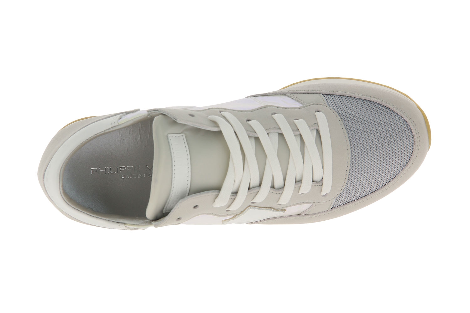 Philippe Model Sneaker TROPEZ IRIDESCENT VEAU ARGENT (37 )