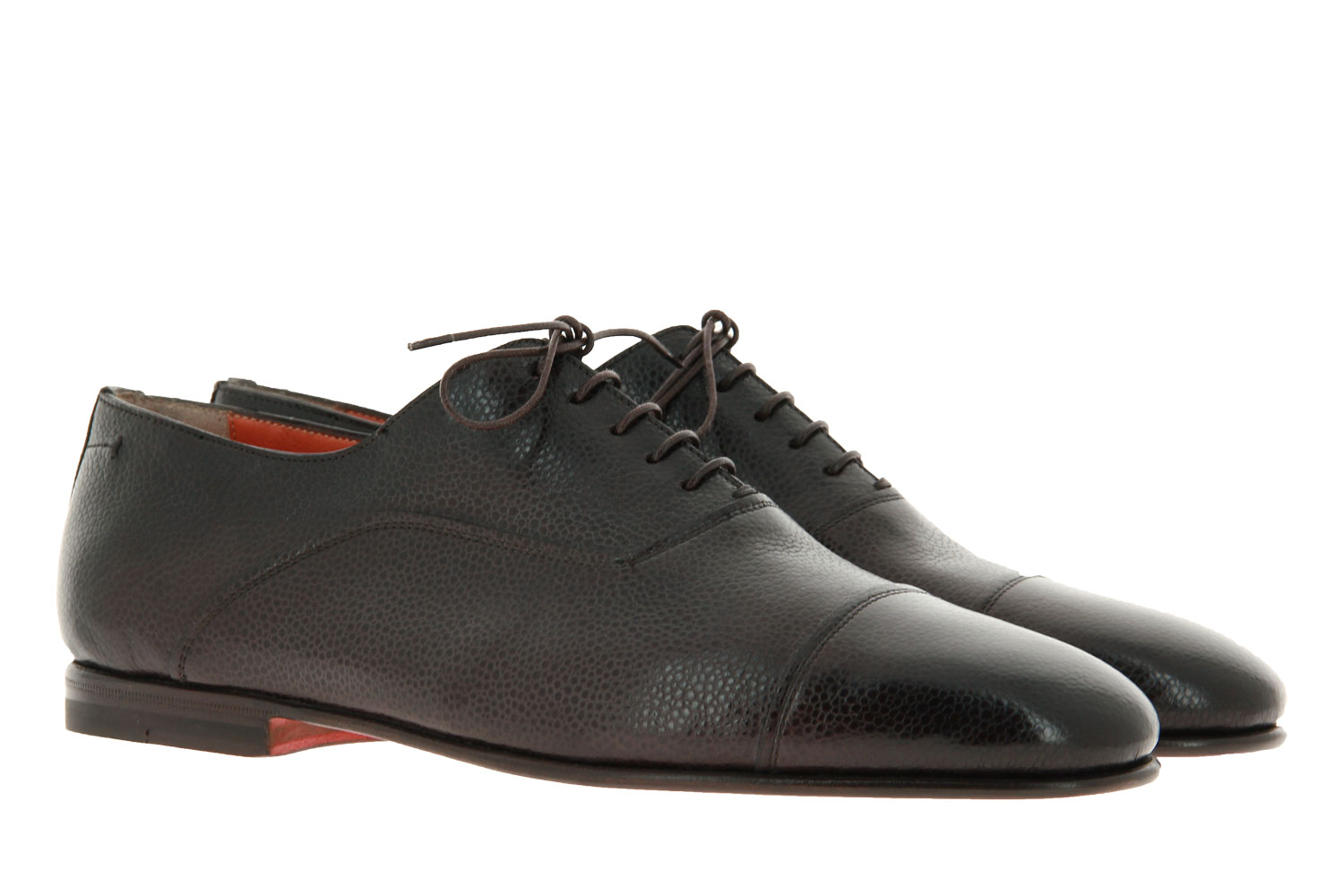 Santoni Schnürer LEATHER DARKBROWN (43)