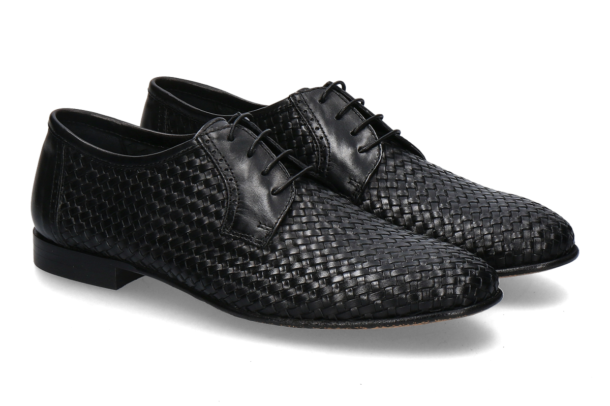 Mercanti Fiorentini Herren- Schnürschuh MONTATO- nero/ schwarz