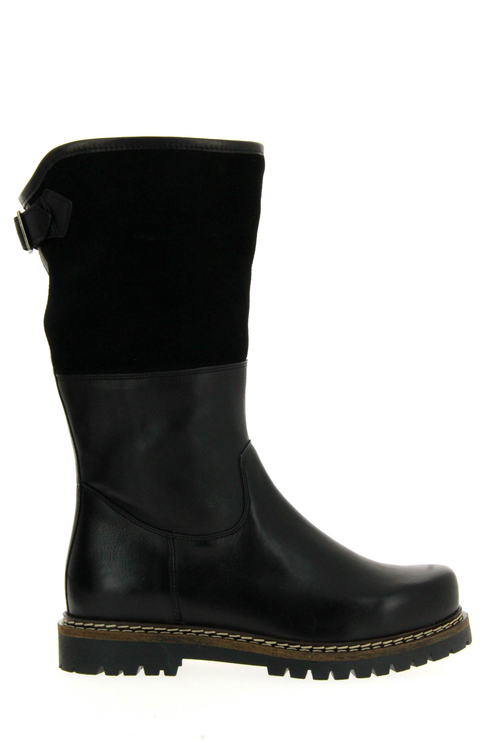 Dirndl + Bua Försterstiefel gefüttert PANIOLO VELOUR NERO (45)