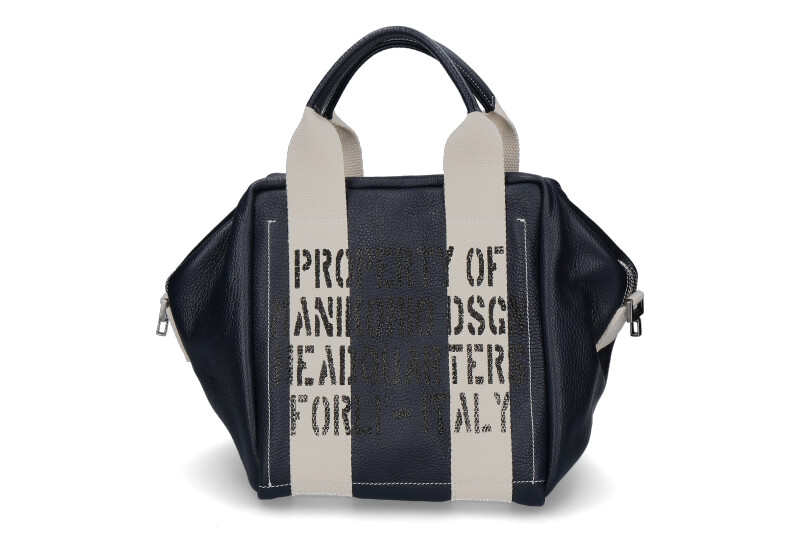 Manikomio Design Tasche ICON 24 LEATHER- blue navy