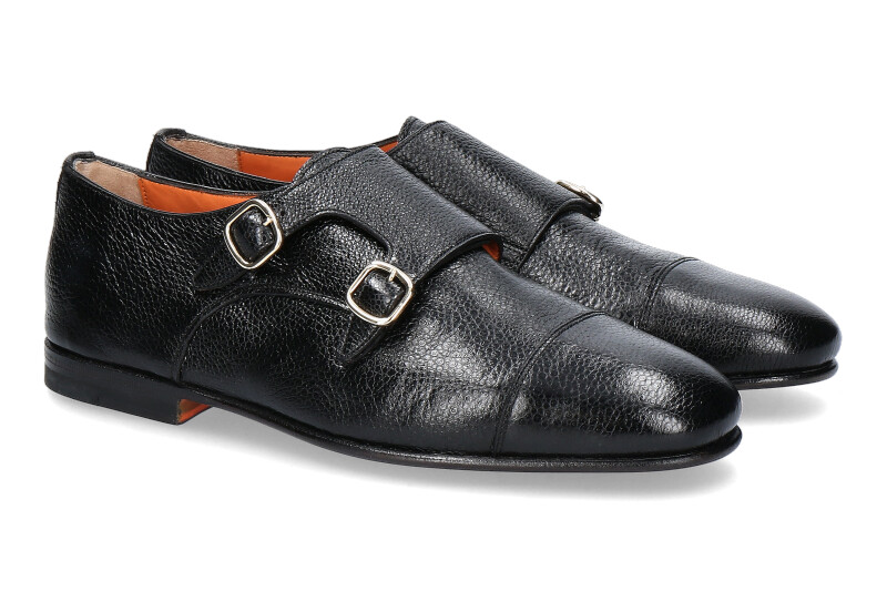 Santoni Monk LEATHER BLACK (41½)