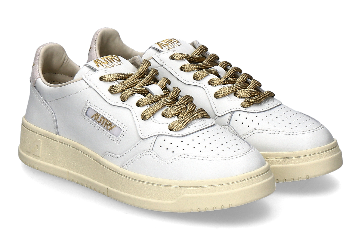 Autry Damen- Sneaker MEDALIST LOW SW01- weiß/ gold