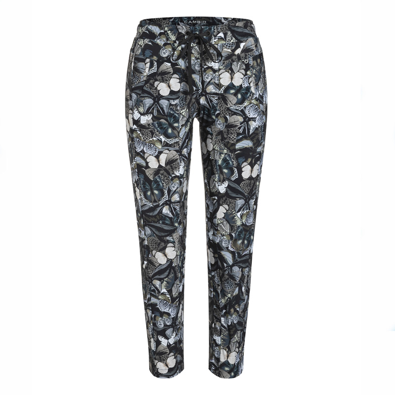 Cambio Hose JORDEN SEAM CROPPED DARK SHADED BUTTERFLY