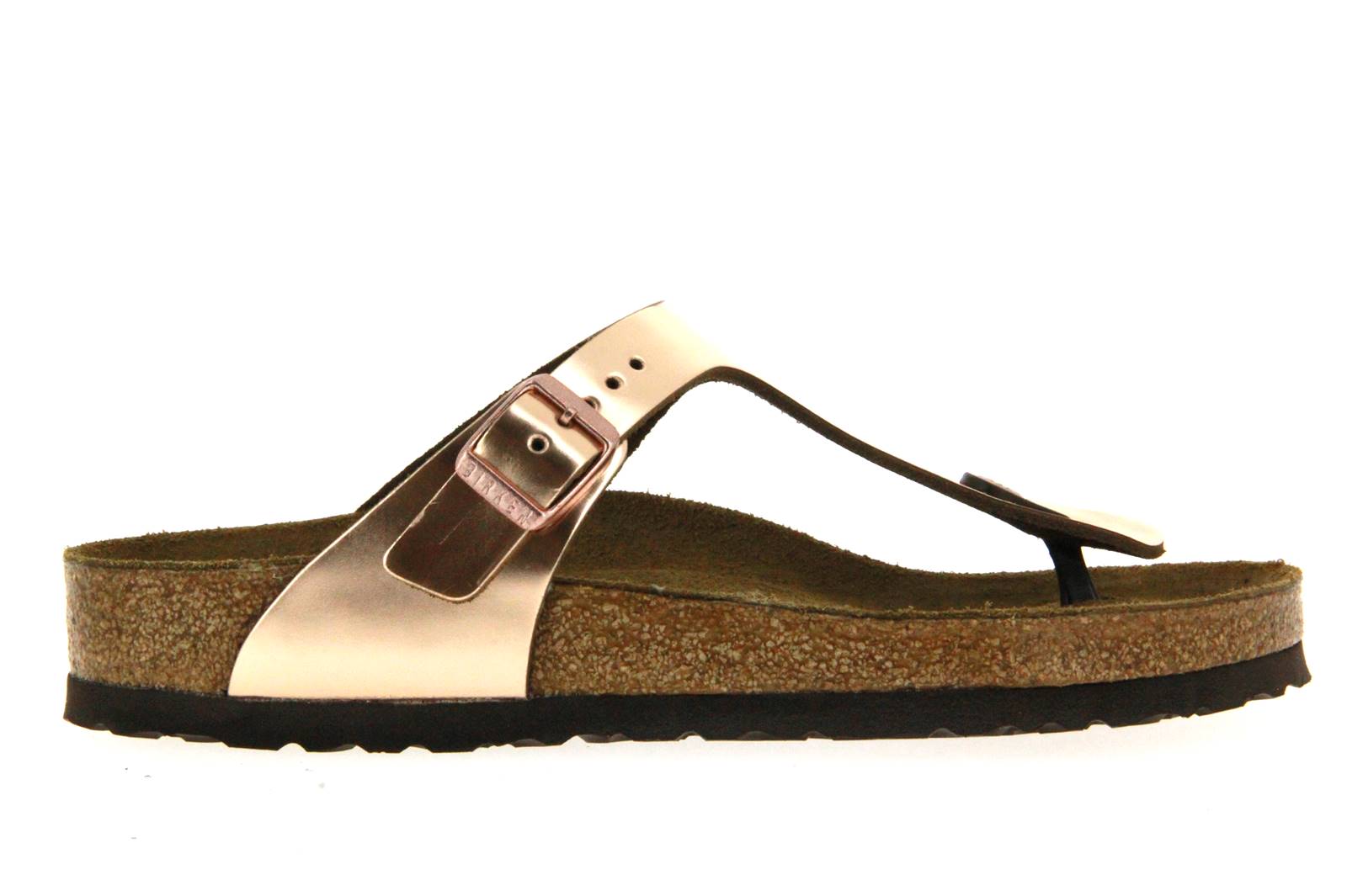 Birkenstock Pantolette GIZEH NORMAL NATURLEDER METALLIC COOPER (37 )