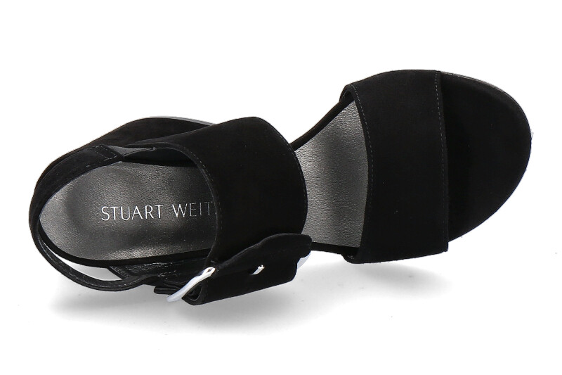 Stuart Weitzman Sandale CITYSANDAL BLACK SUEDE (40)