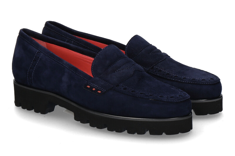 Pas de Rouge Slipper Marta Camoscio Blu (36½)