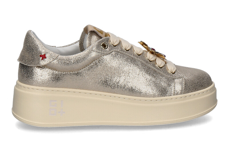 Gio+ Damen-Sneaker PIA135B COMBI POLVERE- gold