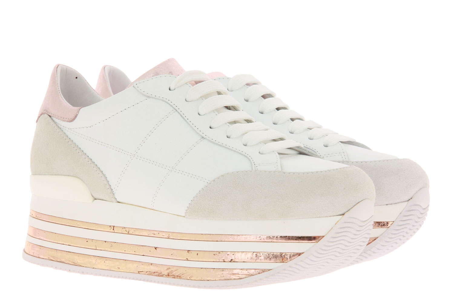 Hogan Plateau-Sneaker CUCITURA BIANCO SALMONE (36)