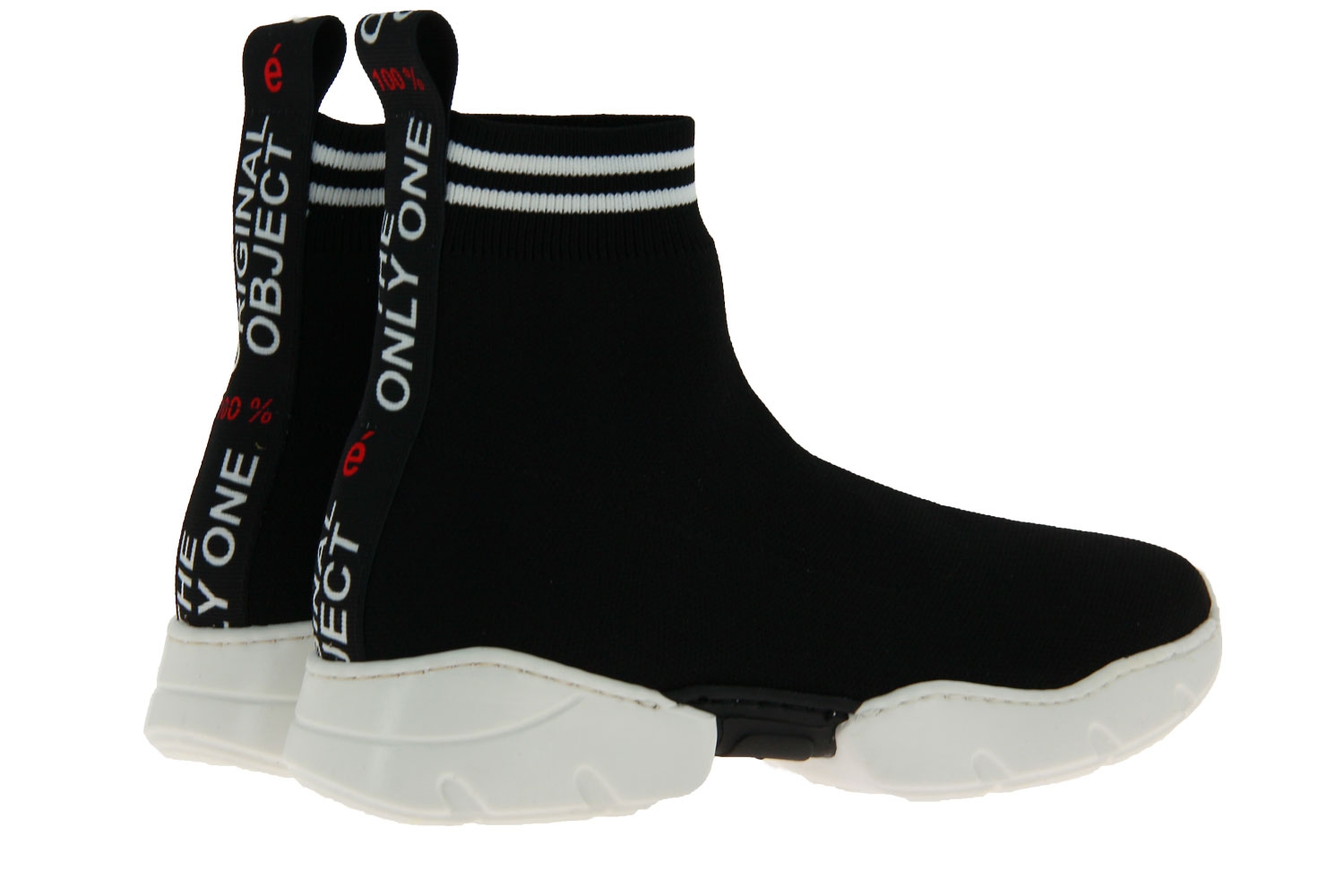 méliné Sock-Sneaker NERO BIANCO NASTRO ORIGINAL (38)
