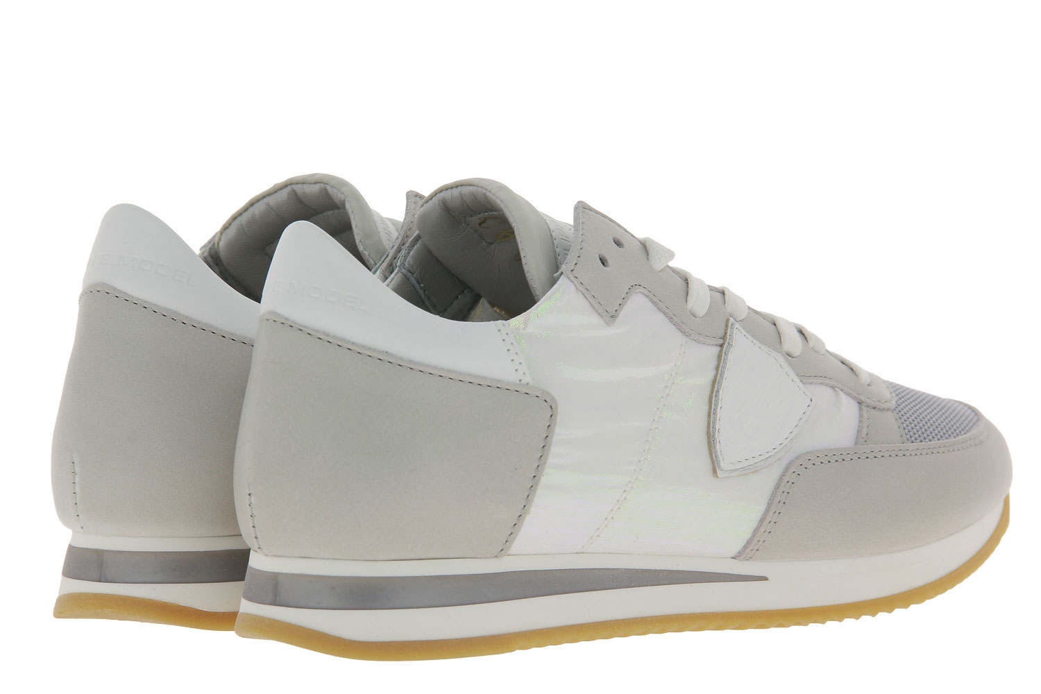 Philippe Model Sneaker TROPEZ IRIDESCENT VEAU ARGENT (37 )