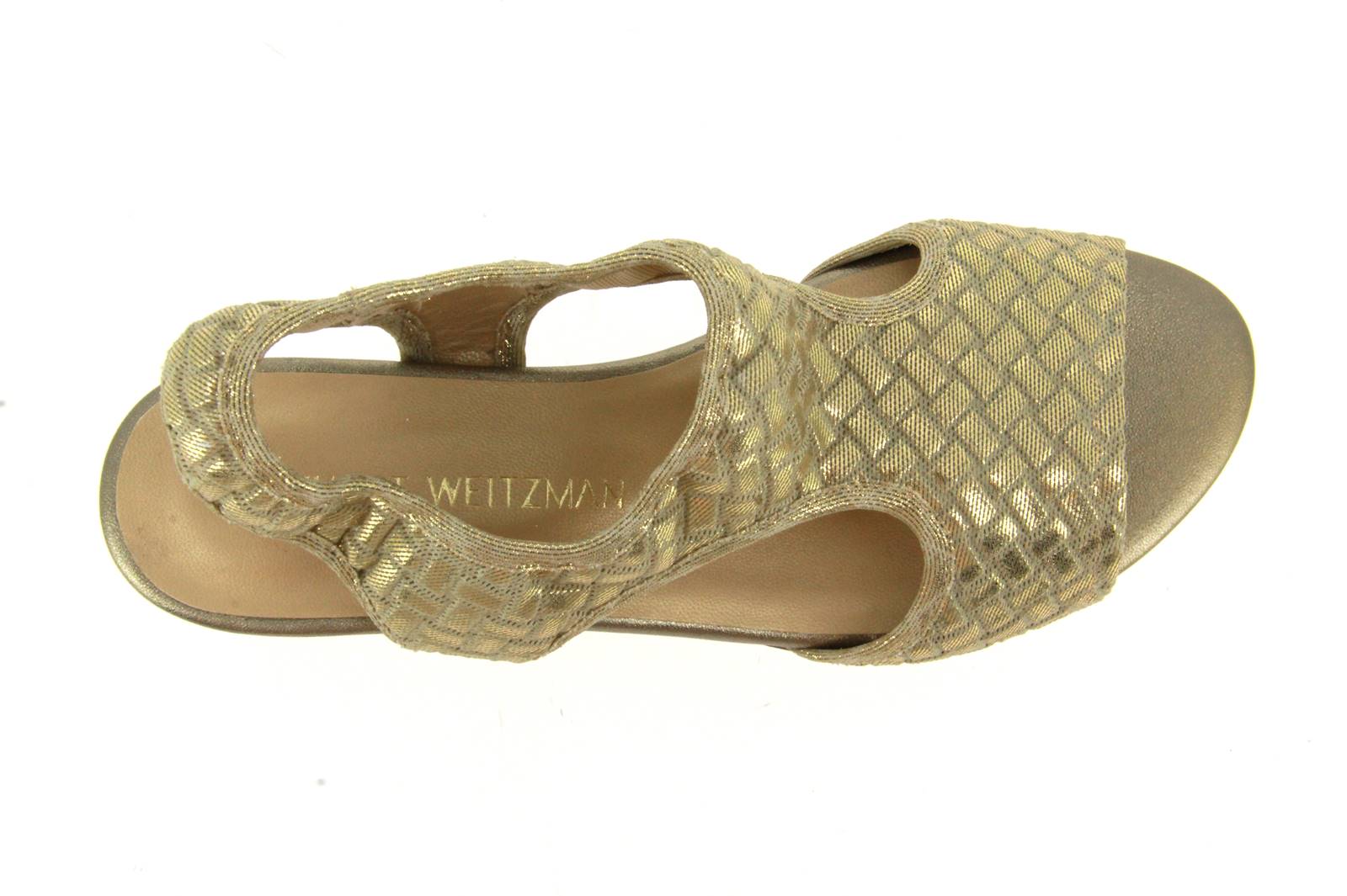 Stuart Weitzman Sandale GIVER GOLD WEAVE STRETCH (39½)