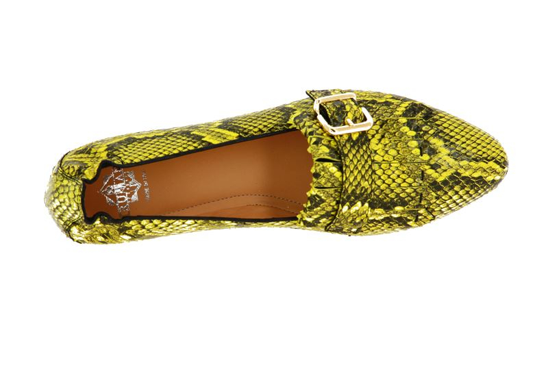 Truman´s Slipper PITONE 6776 VERDE NAPPA NERO FIBBIA ORO (39½)