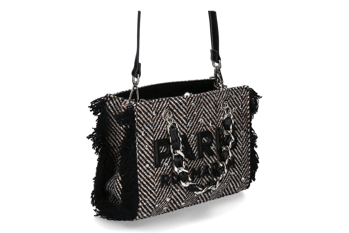 Rue Madam Tasche- HARRIS MINI TOTE- tweed black/schwarz Rue Madam Tasche- HARRIS MINI TOTE- tweed black/schwarz