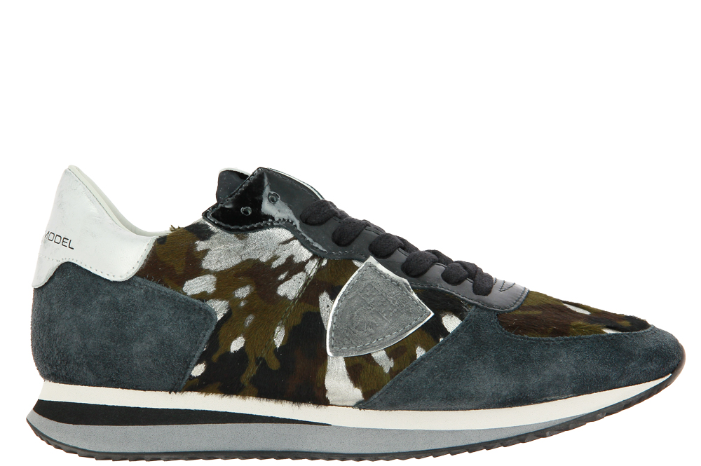 Philippe Model  Sneaker PONY FUR NOIR MILITAIRE 