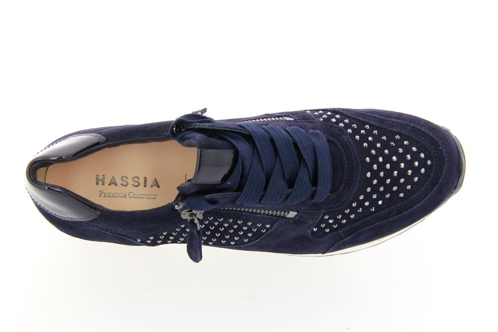 Hassia Sneaker BARCELONA H-WEITE SAMTZIEGE OCEAN (38½)