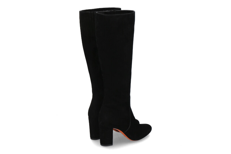 Santoni Stiefel VELOURSLEDER SCHWARZ (37½)