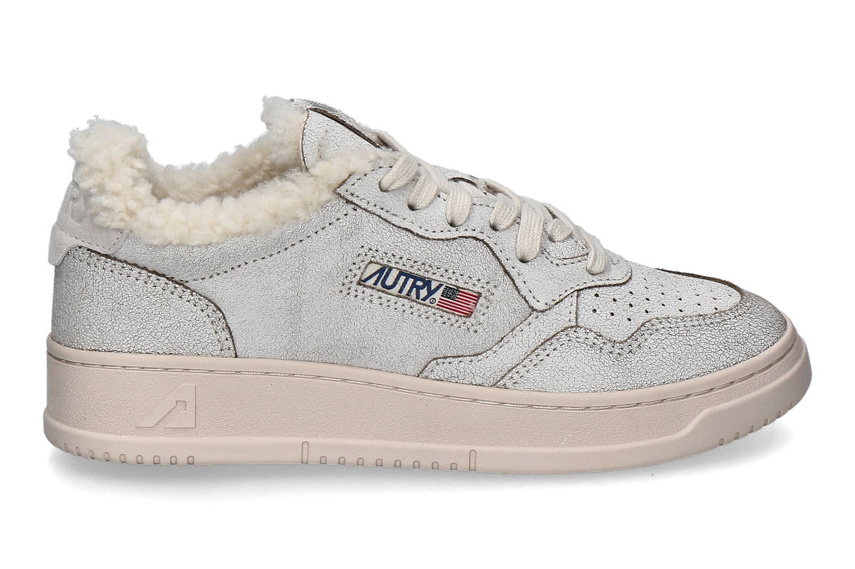 Autry Damen Sneaker gefüttert MEDALIST LOW AULW AX04- schneeweiß/ pink
