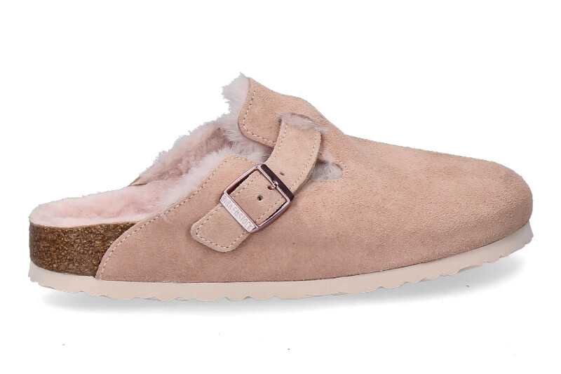 Birkenstock Clogs gefüttert BOSTON SCHMAL SHEARLING LIGHT ROSE