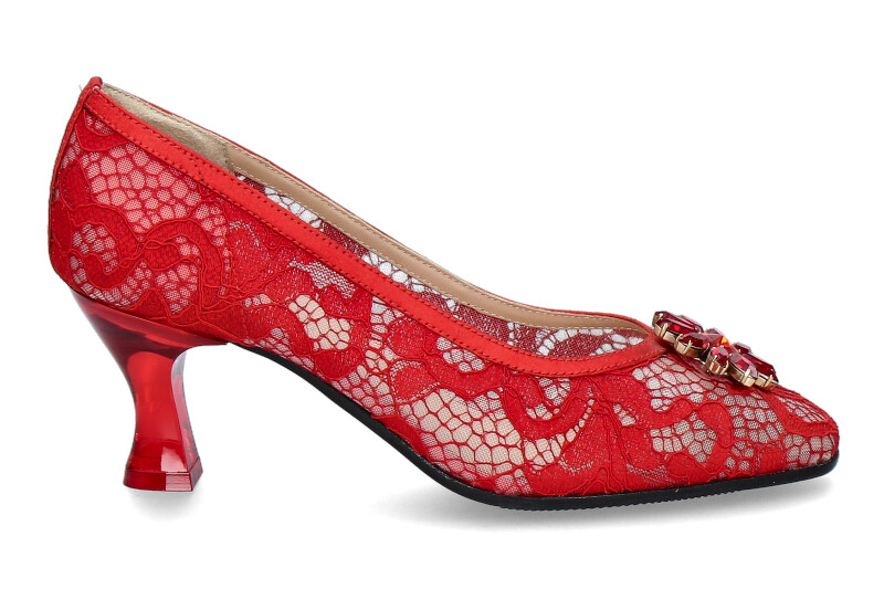 Fernando Pensato Pumps LARA PIZZO ROSSO RASO (38)