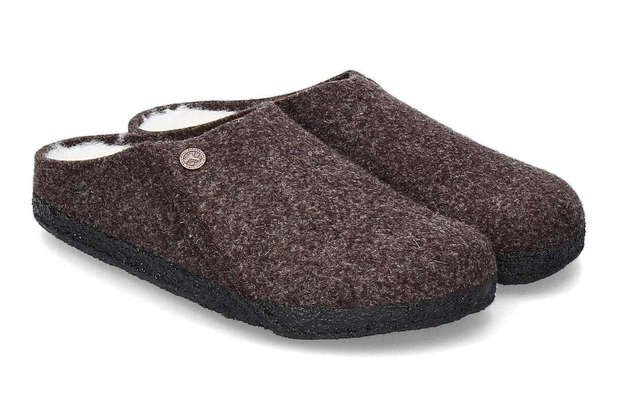 Birkenstock Herren-Hausschuh gefüttert ZERMATT NORMAL- mocha/ dunkelbraun
