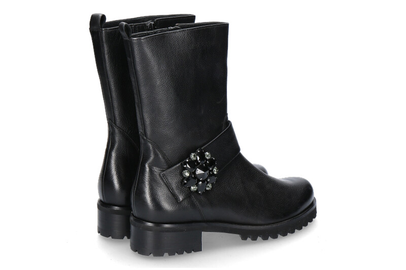 Hassia Stiefelette AMSTERDAM H-WEITE FOULARDCALF BLACK (38½) Hassia Stiefelette AMSTERDAM H-WEITE FOULARDCALF BLACK (38½)