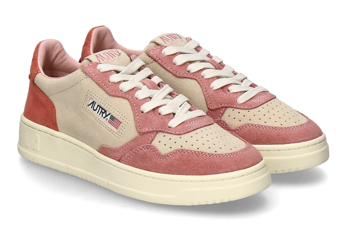 Autry Damen- Sneaker MEDALIST SUEDE TS26- papaya/ butter/ cammeo