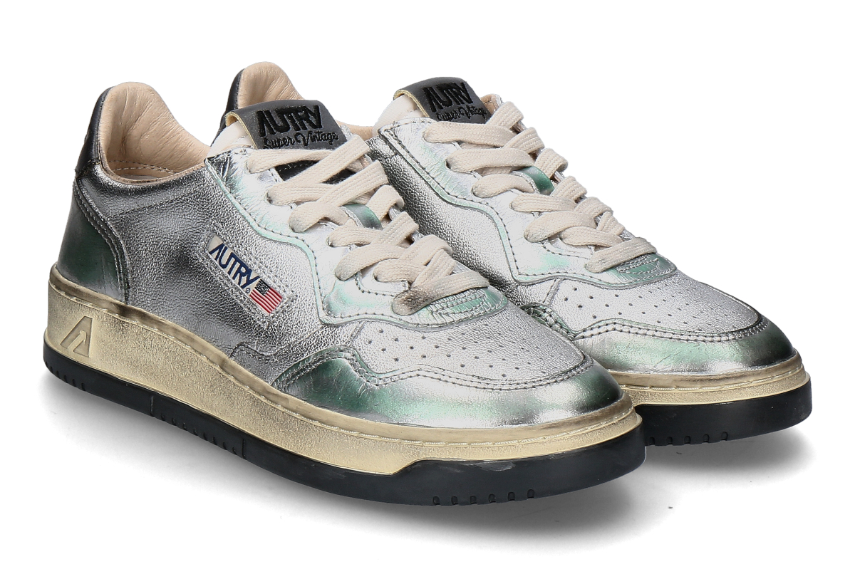 Autry Damen-Sneaker SUPERVINTAGE LAMINATO MH01- silver/ platinum