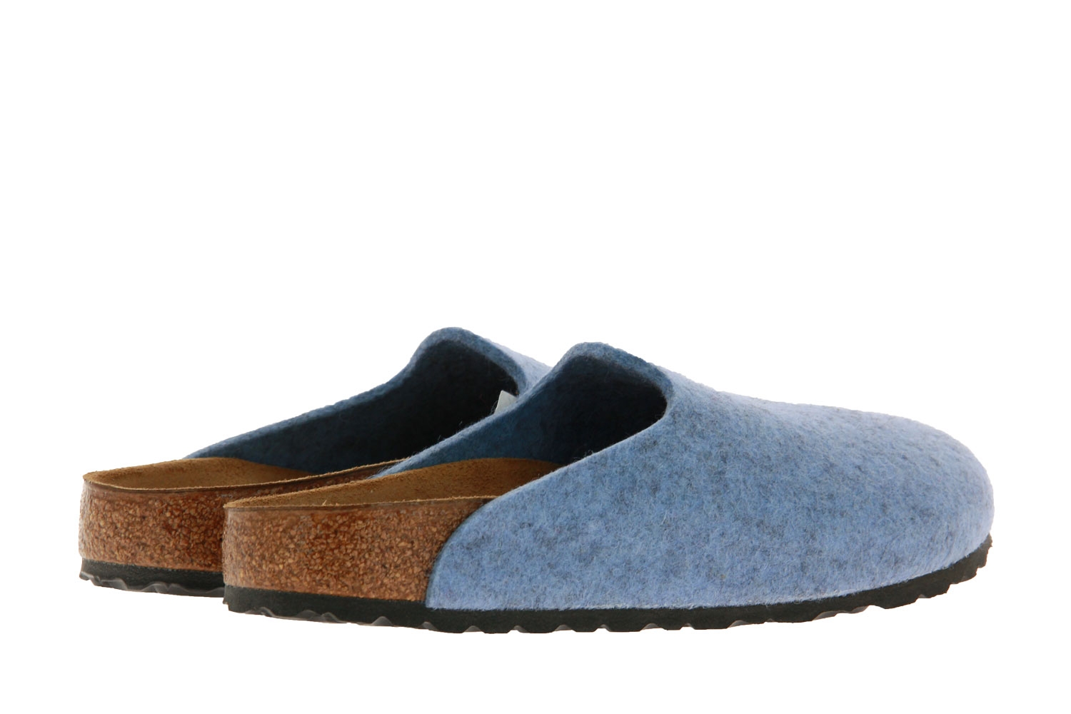 Birkenstock Clogs AMSTERDAM SCHMAL WOLLE MELANGE LIGHT BLUE (38)