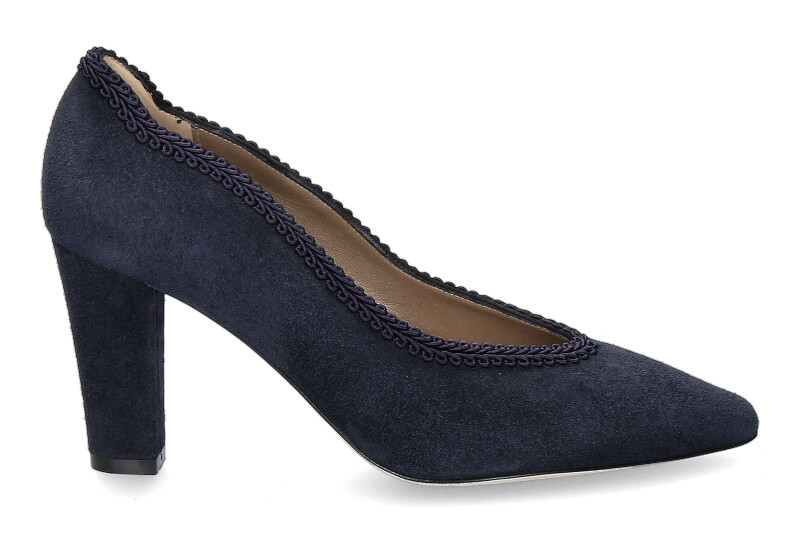 Dirndl+ Bua Pumps ZIGENVELOUR DUNKELBLAU (36)