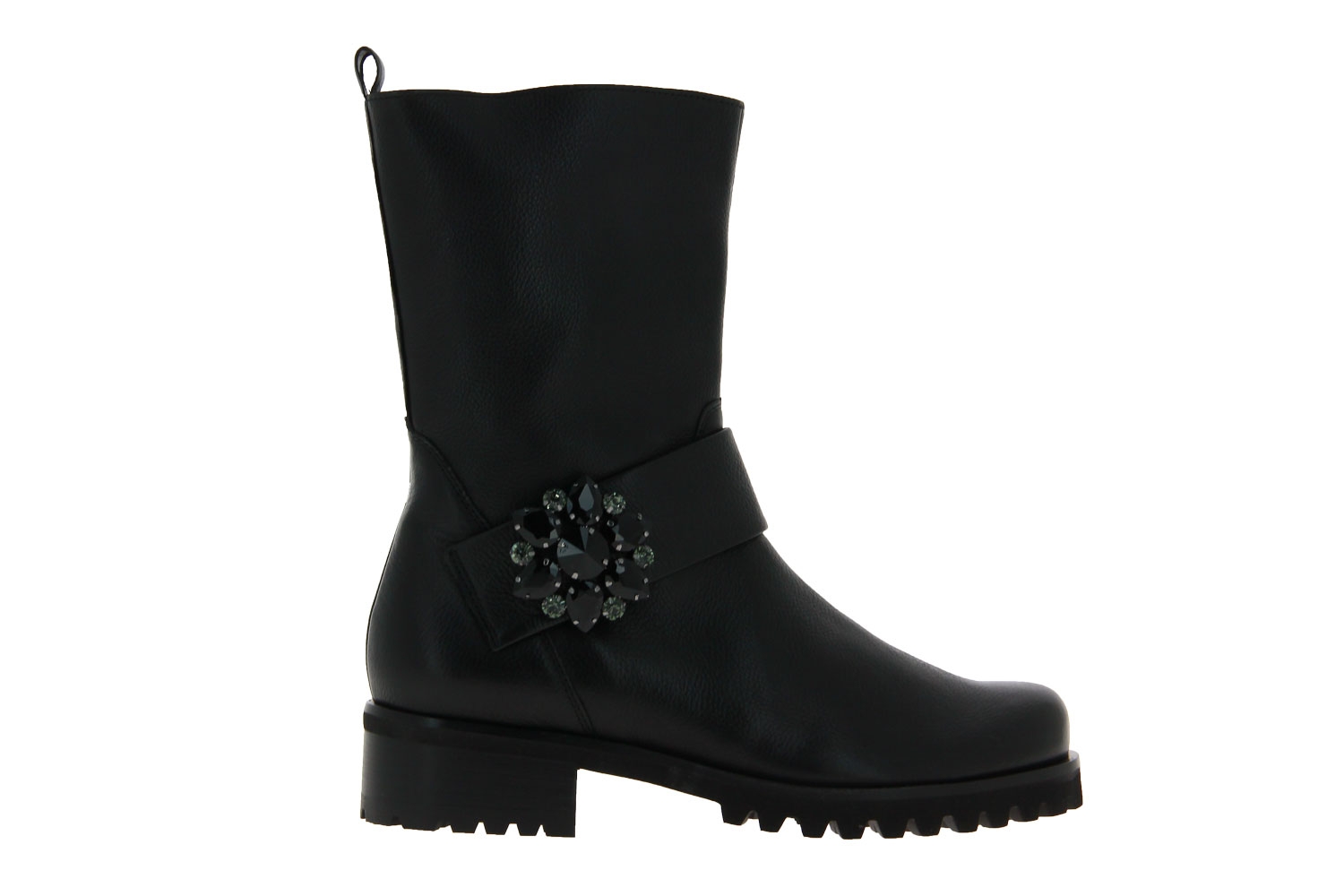 Hassia Stiefelette AMSTERDAM H-WEITE FOULARDCALF BLACK (38½)