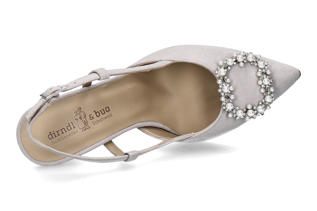 dirndl + bua Slingpumps ZIEGENVELOUR- platin_224600007_5