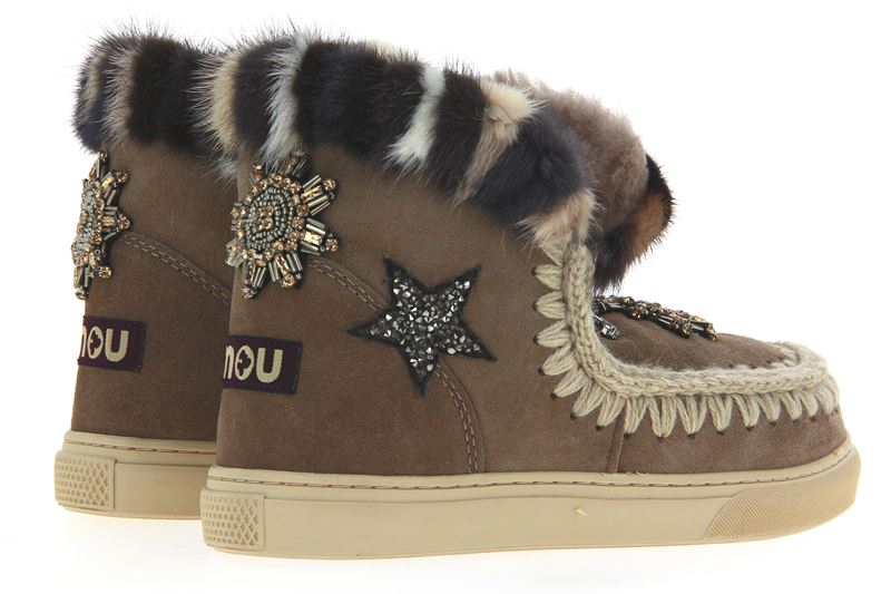 mou Boots ESKIMO SNEAKER STAR PATCHES ELEPHANT GREY (40)