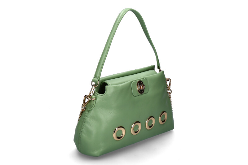 La Carrie Schultertasche THE EYE SQUARE MEDIUM LEATHER SAGE