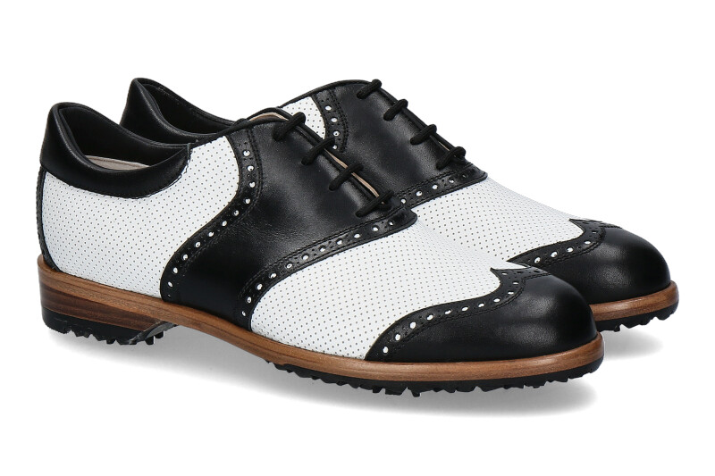 Tee Golf Shoes Damen- Golfschuh SUSY PERFORATO BIANCO NERO (36)