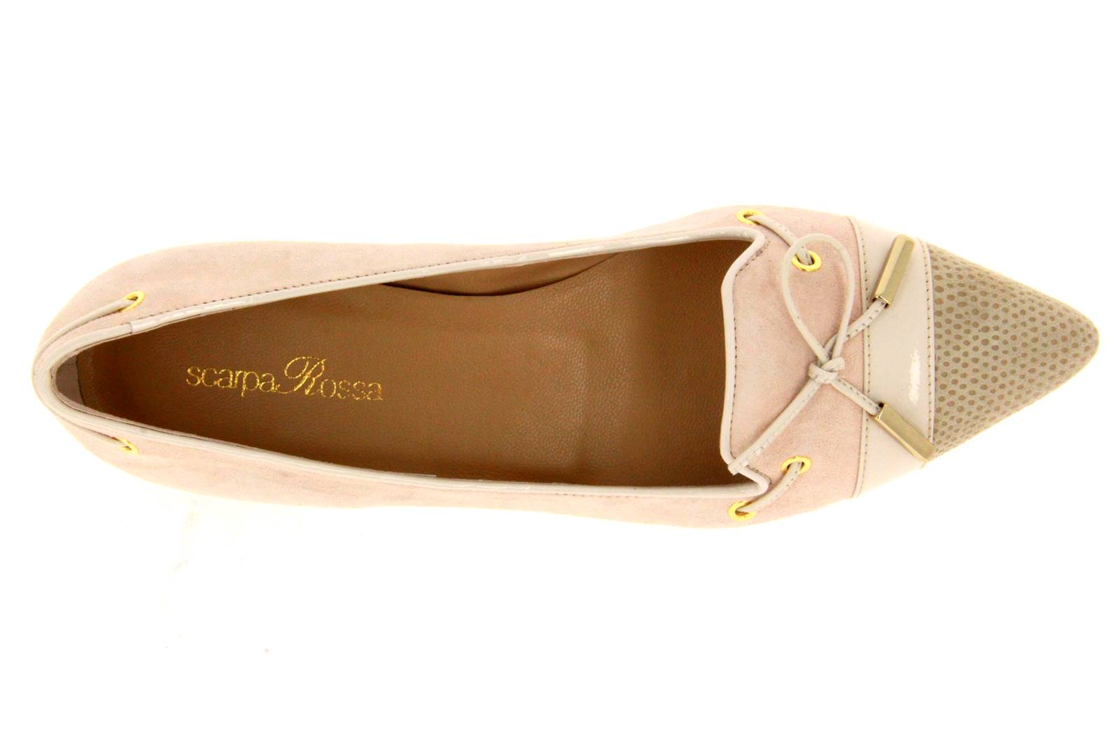 ScarpaRossa Slipper CAMOSCIO 1791 ROSA VERNICE PANNA (37 )