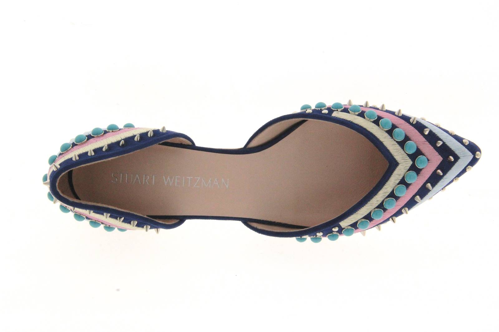 Stuart Weitzman Ballerina SUGARDOTS ULTRAMAR SUEDE (40)