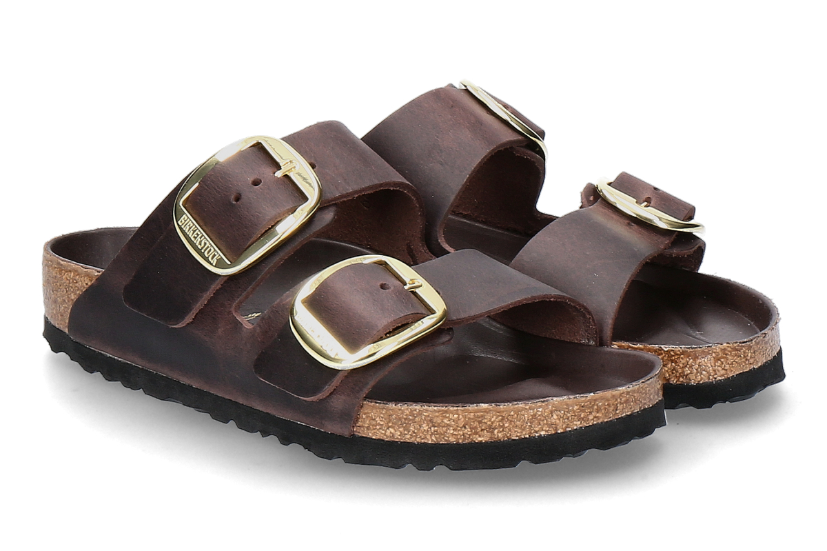 Birkenstock Pantolette ARIZONA NORMAL BIG BUCKLE- habana/ dunkelbraun