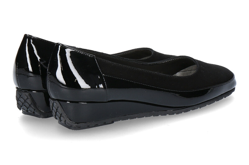 Bagnoli Slipper VERNICE NERO CAMOSCIO NERO (37½)