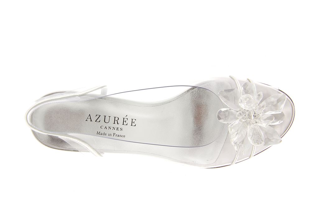 Azuree Cannes Sandale NEKA METAL ARGENT MOTIF CRISTAL  (38)