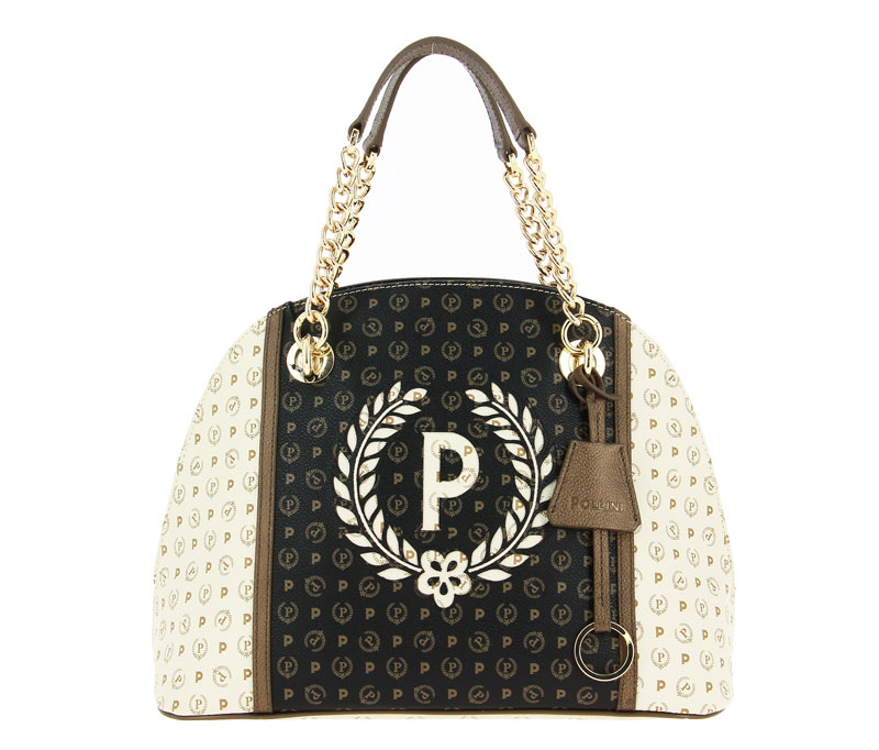 Pollini Tasche BORSA HERITAGE NERO VITELLO BRONZO