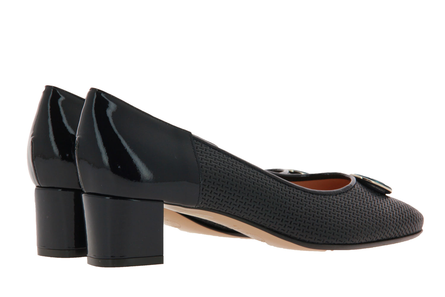 Donna Laura Venezia Pumps NAPPA BLU FORATO LEGO (41)